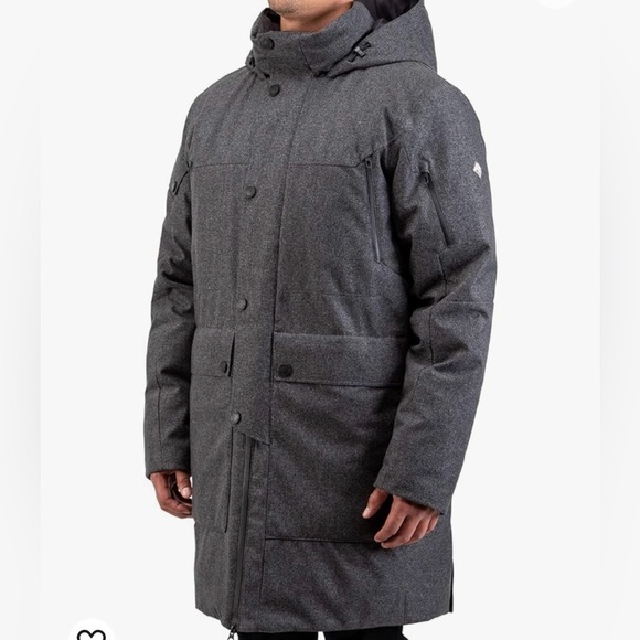 Spyder Men's Metro Gore-Tex Infinium Down Parka Jacket Black/Charcoal Gray Small - Picture 1 of 16